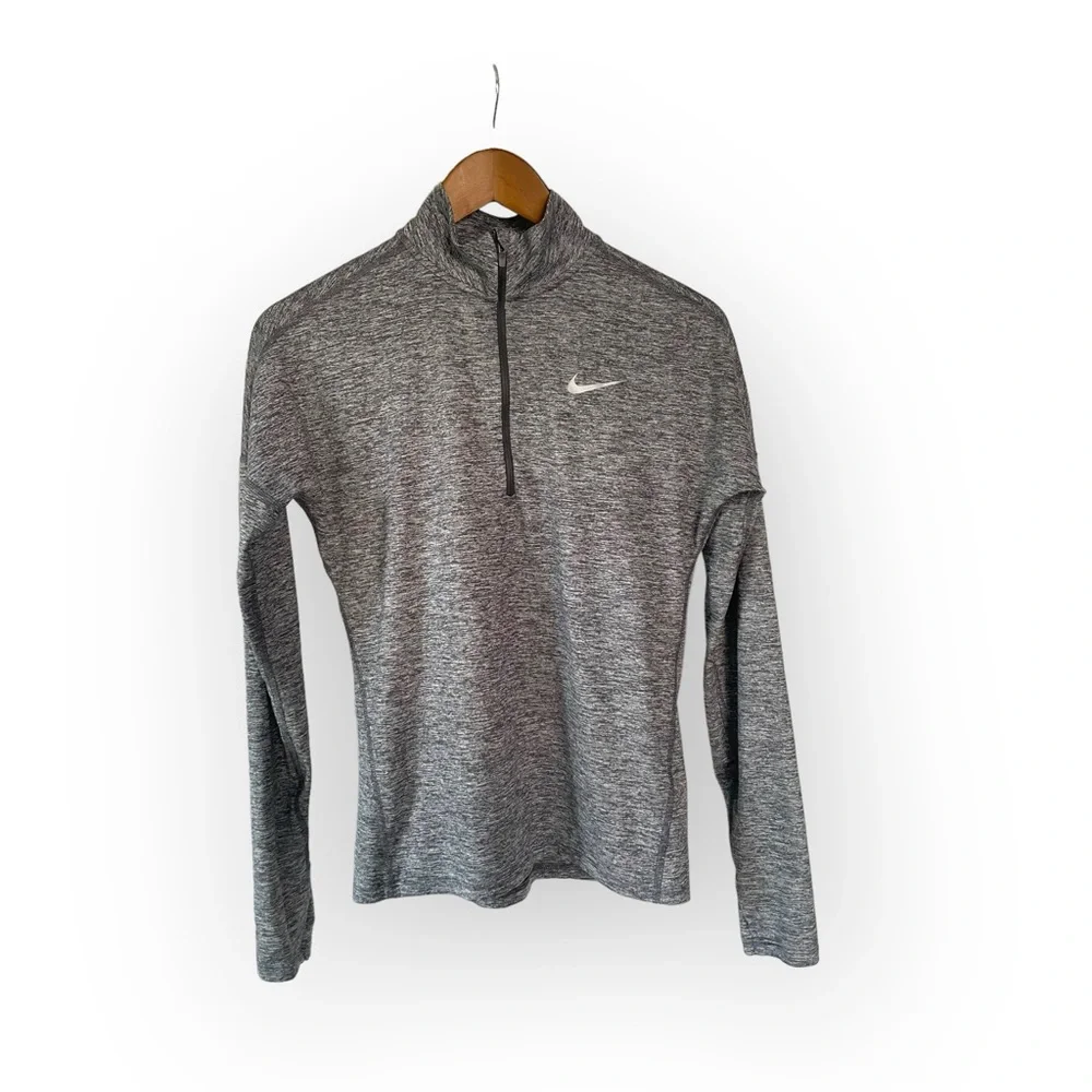 Nike dri-fit grey quarter zip top size XS
